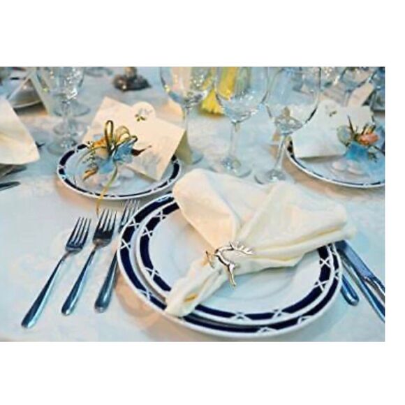 Set (6) Silver REINDEER NAPKIN RINGS Holders Holiday Christmas Table Decor 2.25" - Picture 12 of 13